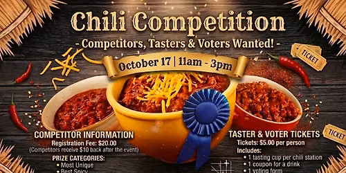 Chili Competition - Competitor Spots Still Available!
