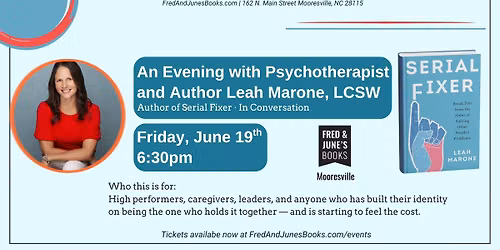 An Evening with Psychotherapist and Author Leah Marone, LCSW
