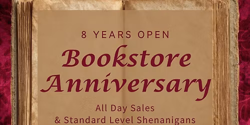 8 Year Bookstore Anniversary
