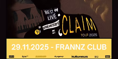 Jesper Munk \/\/ BEST OF ... LIVE & 10TH ANNIVERSARY OF  CLAIM TOUR 2025 \/\/ Frannz Club - Berlin