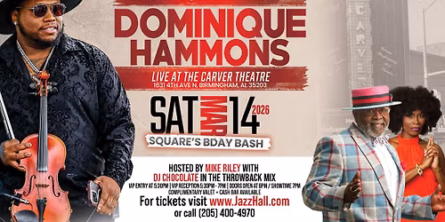Dominique Hammons LIVE at the Carver Theatre
