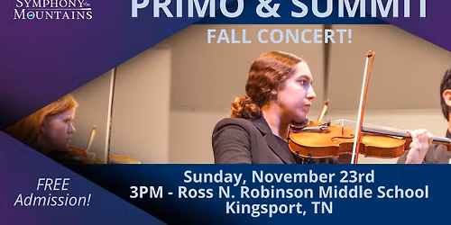 Primo & Summit Youth Symphony Fall Concert - Free!