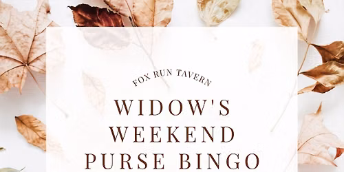 Widow's Weekend Purse Bingo