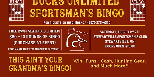 Upper Root River Sportsman's Bingo