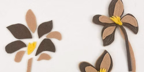 Floral textile jewellery