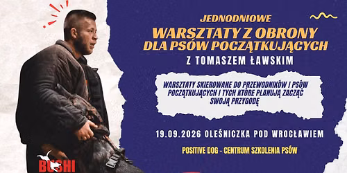 Warsztaty z obrony dla ps\u00f3w pocz\u0105tkuj\u0105cych z Bushi Bite Team