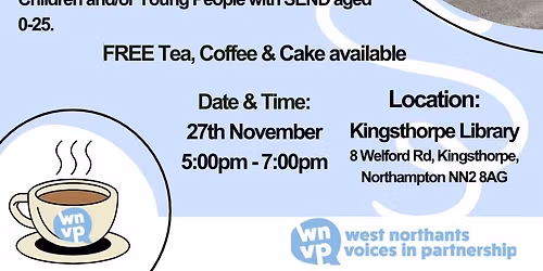 Coffee, Cake & Community evening: Kingsthorpe Library