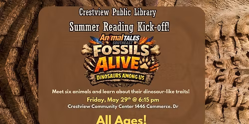 Summer Kick-Off: Animal Tales Fossils Alive