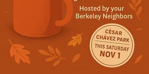 Hot Cider Social, Nov 1st: 4-6 PM 