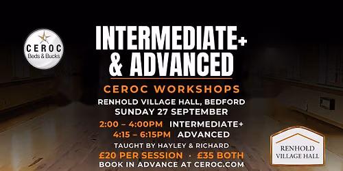 Intermediate+ \/ Advanced Workshops in Bedford