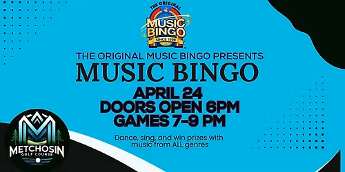 Metchosin Golf Course Music Bingo