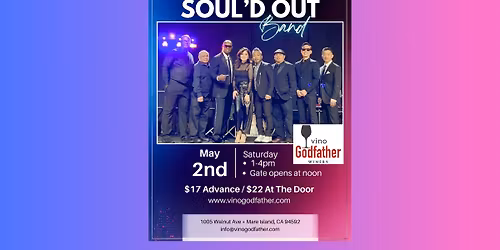 Soul'd Out Band - May 2nd at Vino Godfather Winery