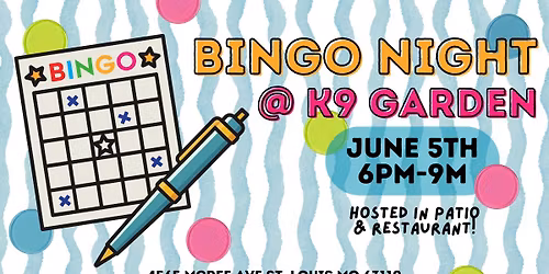 Bingo Night at K9 Garden