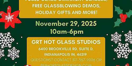 HOLIDAY ORNAMENT BAZAAR: Create Your Own Blown Glass Ornament!