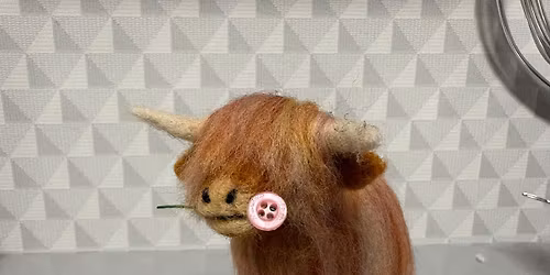 Needle felt - highland cow