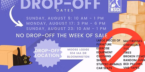 HSCI Garage Sale Drop-Off