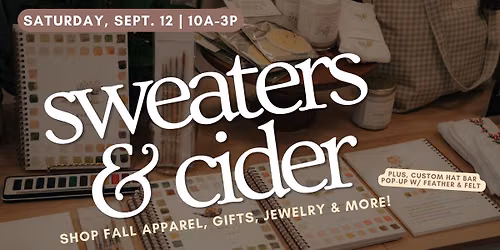Sweaters and Cider Fall Launch @ Wildfire in Altoona, PA