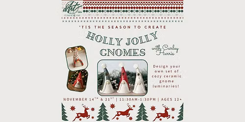 Holly Jolly Gnomes: Ceramic Luminaries