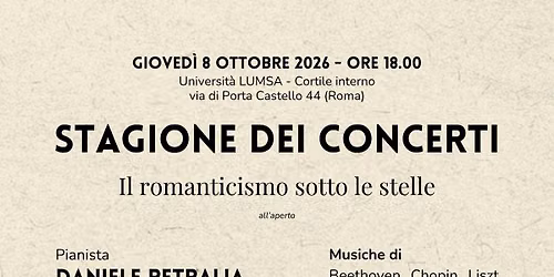 La stagione dei concerti: Il romanticismo sotto le stelle