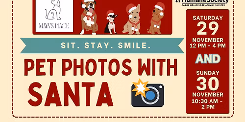 \ud83c\udf85\ud83d\udc3e Pet Photos with Santa \u2014 Presented by Maya\u2019s Place & the Humane Society of Sheboygan County! \ud83c\udf84
