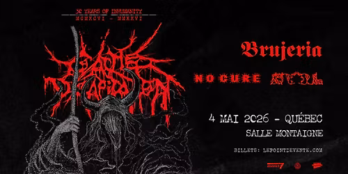 Cattle Decapitation avec Brujeria, No Cure et Knoll \/\/ Lundi 4 mai 2026 \/\/ Salle Montaigne