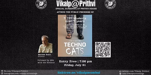 Attend the Bombay Public Premiere of 'Technocats' followed by a Q&A with Gautam Sonti