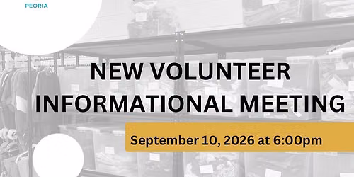 New Volunteer Training & Info 