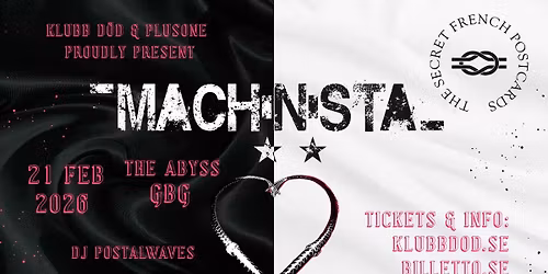 Klubb D\u00d6D: Machinista + The Secret French Postcards