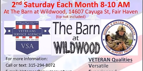 Free Breakfast for Cayuga County Veterans