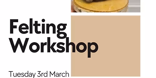 Adults Felting Class Tuesday 3rd March 2026 6:30pm - 8:30pm with I felt Like it