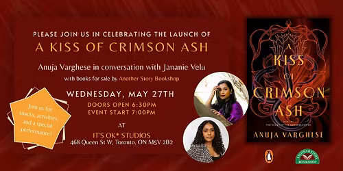 Launch of  Anuja Varghese's  A Kiss of Crimson Ash  (with Jananie Velu)