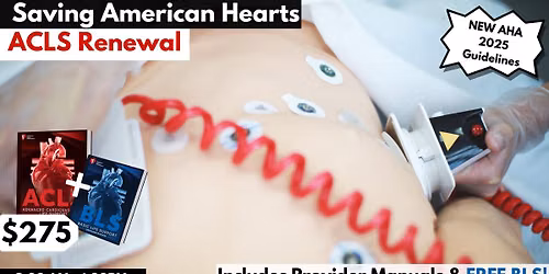 ACLS Renewal Certification Course September 22, 2026 (+FREE BLS)