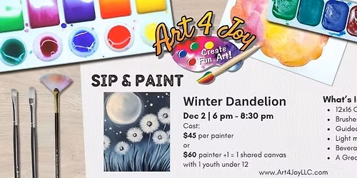 Sip & Paint Winter Dandelion