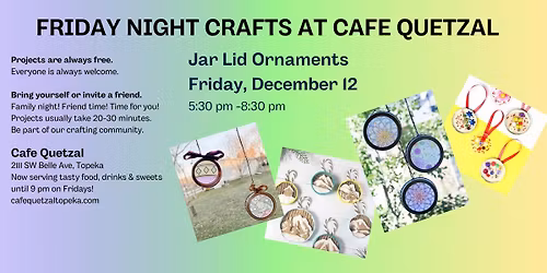 Friday Night Crafts: Jar Lid Ornaments