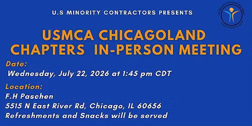 US Minority Contractors Association Chicagoland Chapters Meeting