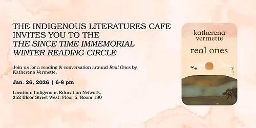 Winter 2026 Reading Circle: Real Ones by Katherena Vermette