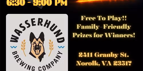 Music Bingo at Wasserhund Brewing Co. - Norfolk
