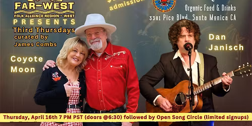 FAR-West Presents Third Thursdays: Coyote Moon and Dan Janisch, Curated by James Combs