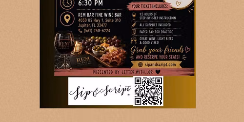 Modern Calligraphy Workshop at REM BAR