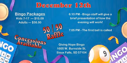 Booster Bingo Fundraiser!