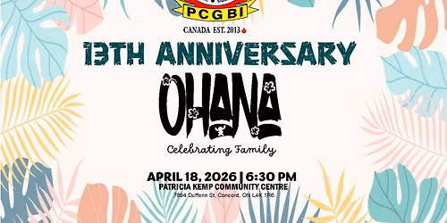 PCGBI 13th Anniversary