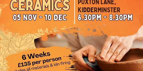 Wednesday Evening Ceramics Course November term