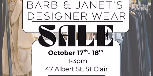 Barb & Janet's Designer Wear Sale, SS26