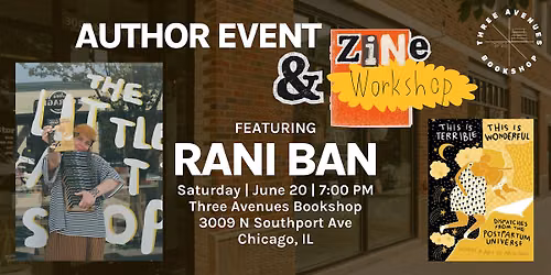 Author Event & Zine Workshop with Rani Ban