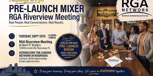 Riverview Meeting Pre Launch Meeting Mixer