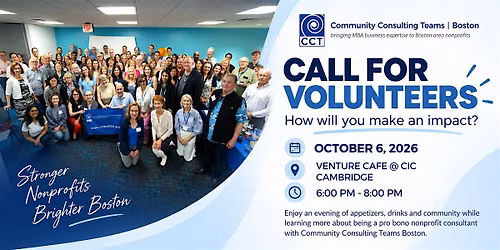 Volunteer with CCT Boston  - Networking and informational session