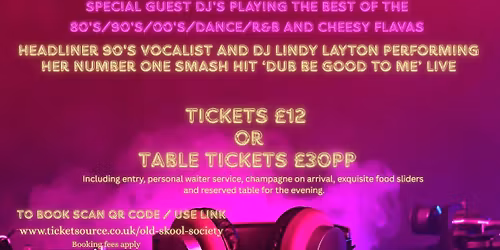 Over 30\u2019s Old Skool Clubbing event 