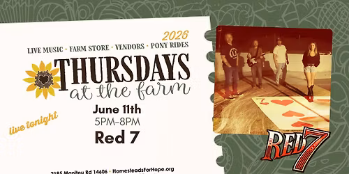 Thursdays at the Farm with LIVE MUSIC from Red 7