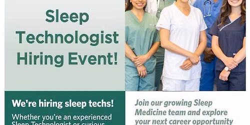 Bailey Medical Center Sleep Technologist Hiring Event