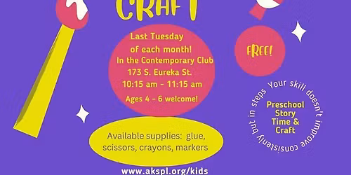 PRESCHOOL STORYTIME & CRAFT